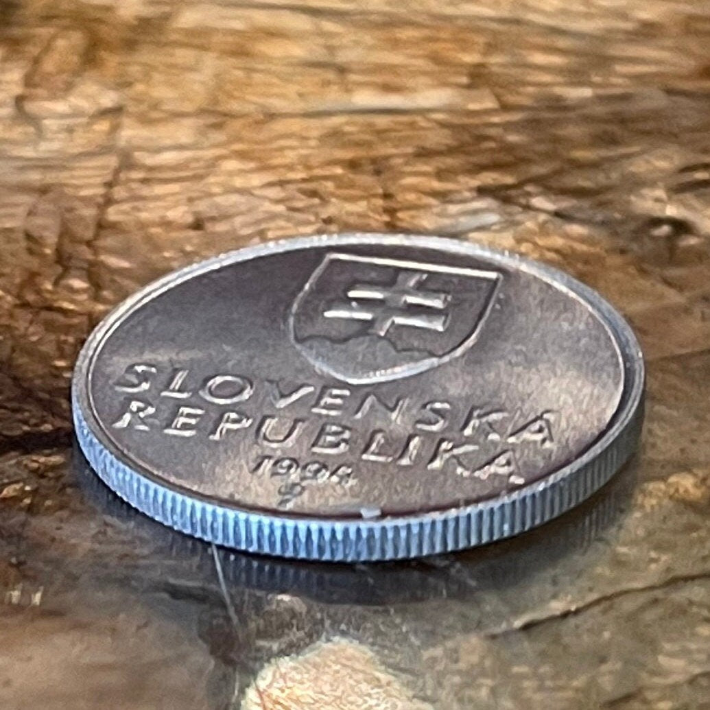 Krivan Mountain Slovak Republic 20 Halierov Authentic Coin Money for Jewelry and Craft Making (Hiking, Mountaineering)