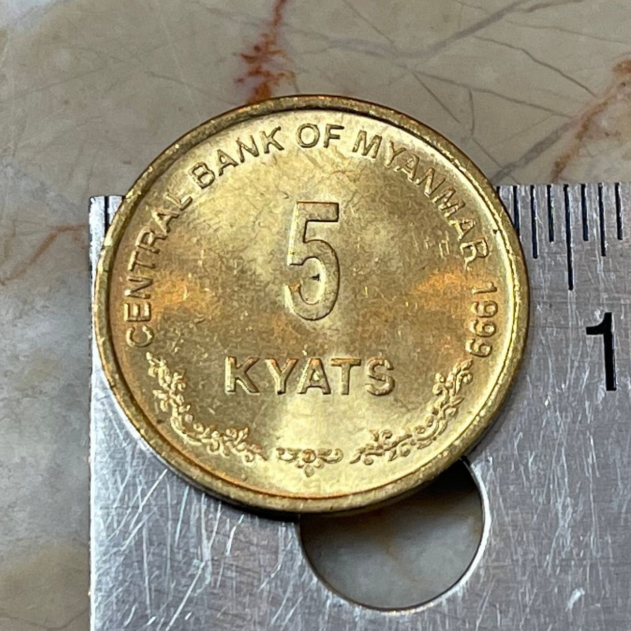 Chinthe Lion Myanmar 5 Kyats Authentic Coin Money for Jewelry and Craft Making (Leogryph)