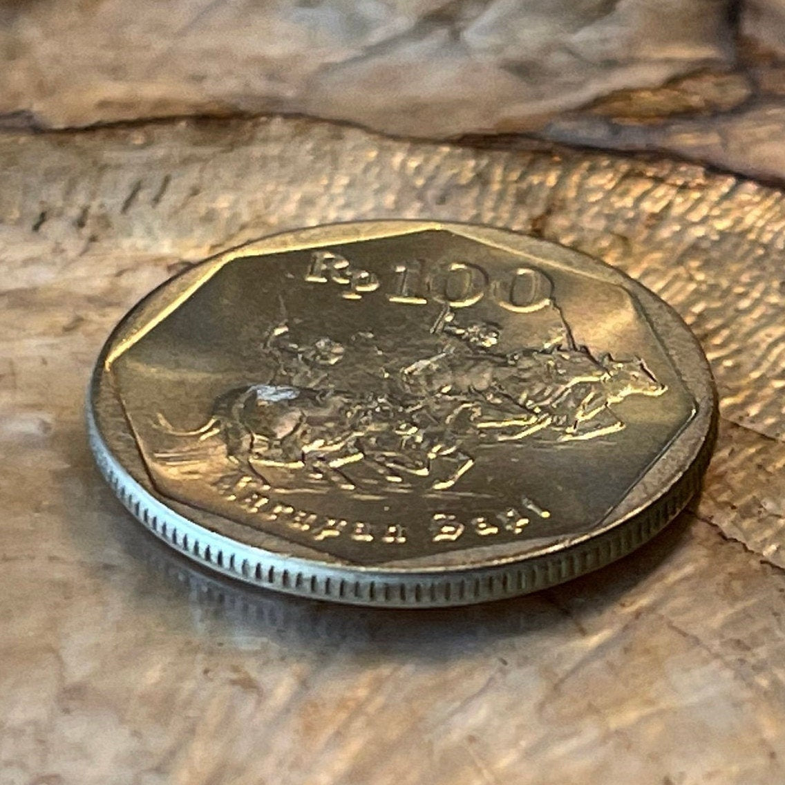 Bull Racing 100 Rupiah Indonesia Authentic Coin Money for Jewelry and Craft Making
