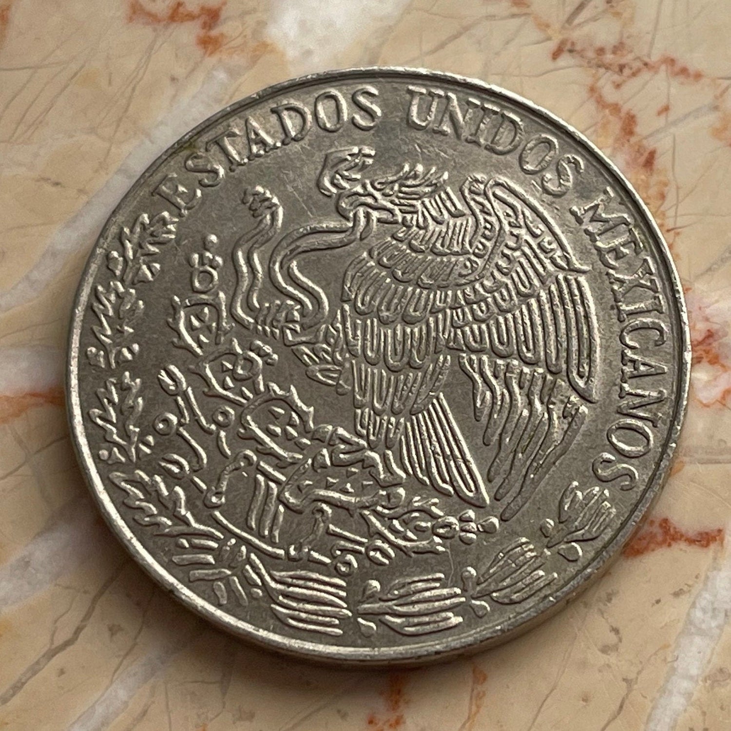 Vicente Guerrero & Eagle w/Snake 5 Pesos Mexico Authentic Coin Money for Jewelry and Craft Making