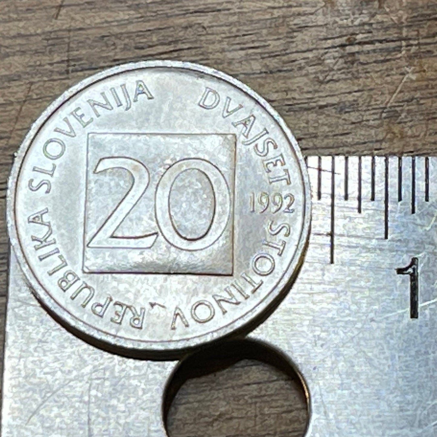 Owl 20 Stotinov Slovenia Authentic Coin Money for Jewelry and Craft Making