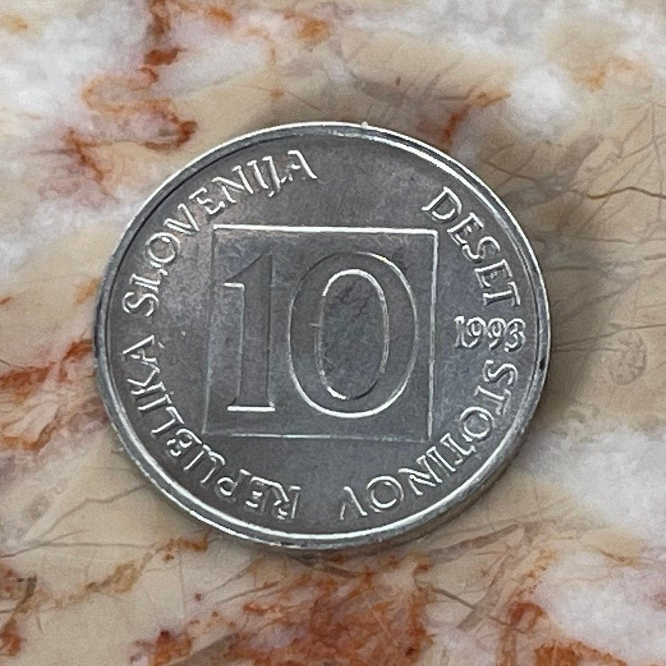 Salamander 10 Deset Slovenia Authentic Coin Money for Jewelry and Craft Making