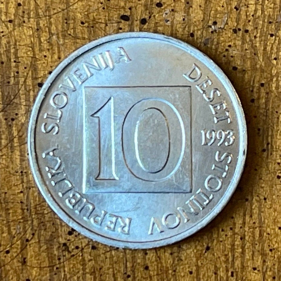 Salamander 10 Deset Slovenia Authentic Coin Money for Jewelry and Craft Making