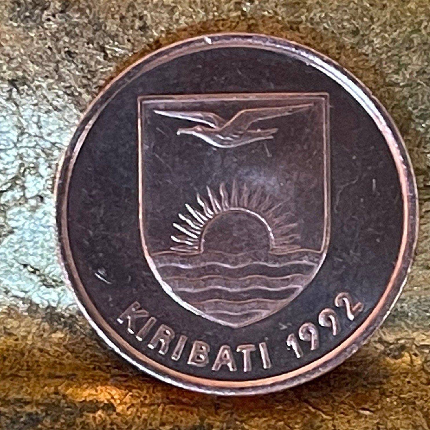 Frigate Bird Kiribati Authentic Coin Money Penny for Jewelry and Craft Making