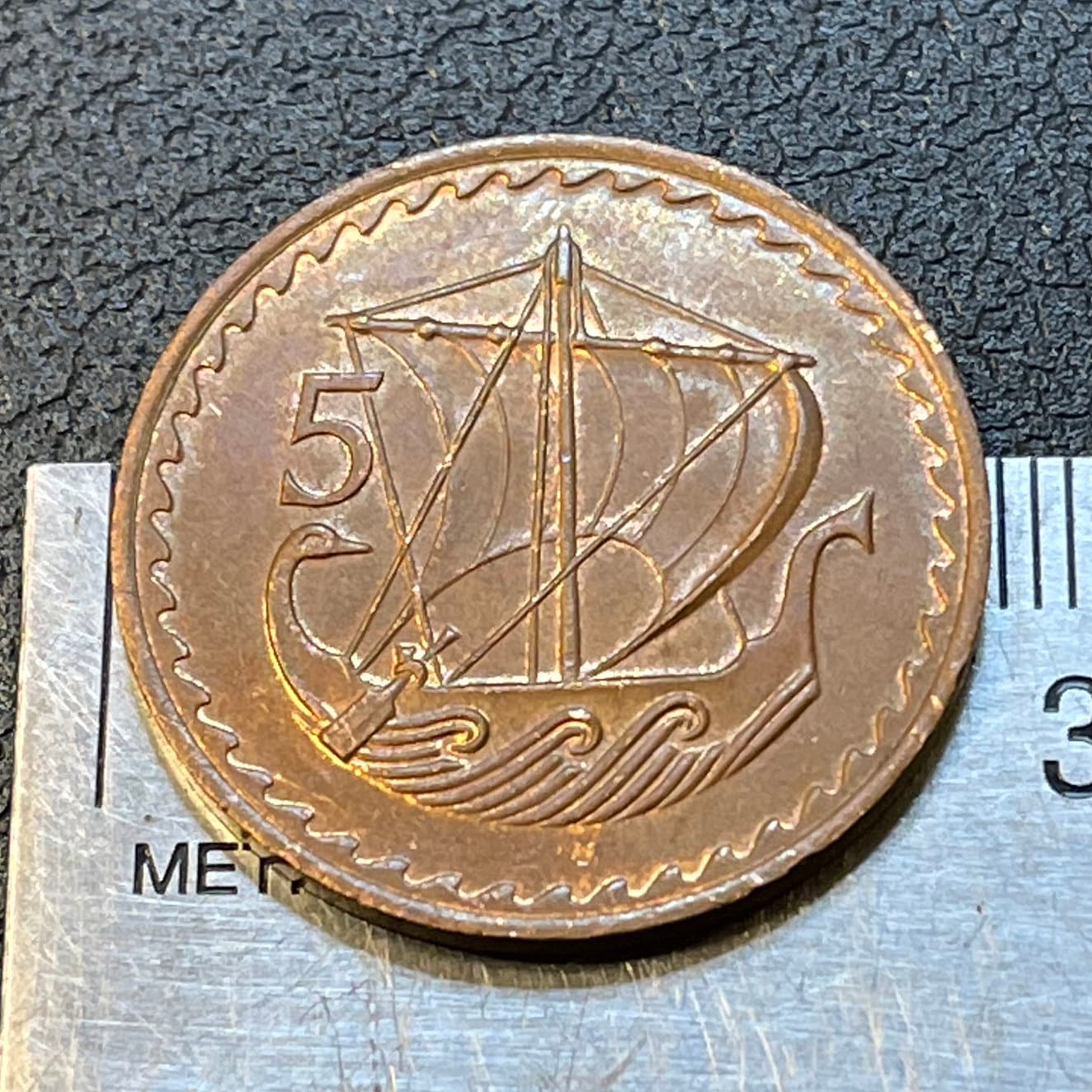 Dove w/ Olive Branch & Ancient Galley 5 Mils Cyprus Authentic Coin Money for Jewelry and Craft Making