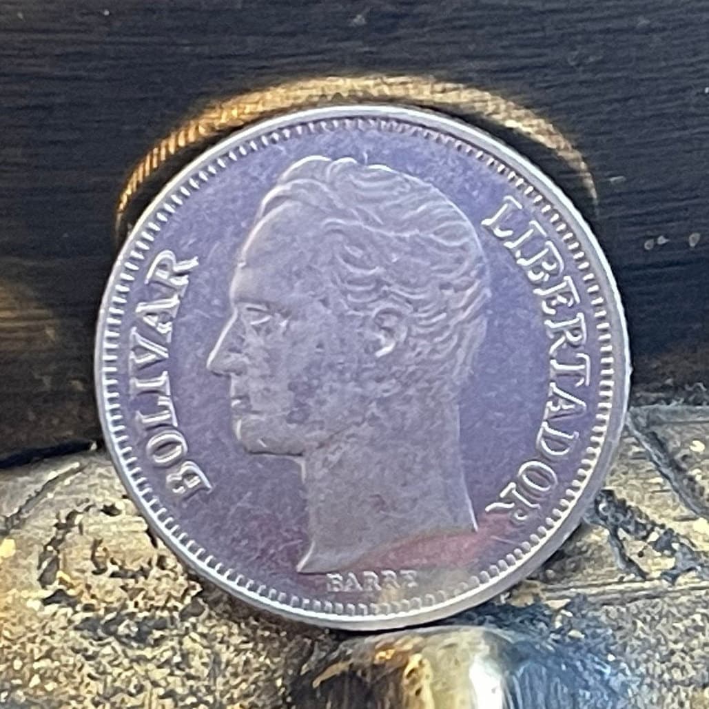 Simon Bolivar 50 Centimos Venezuela Authentic Coin Money for Jewelry and Craft Making