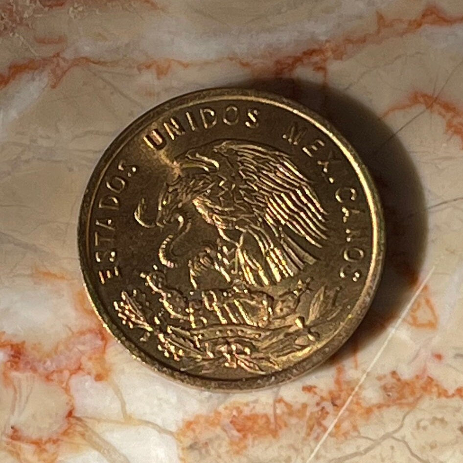 Eagle w/Snake & Wheat 1 Centavo Mexico Authentic Coin Money for Jewelry and Craft Making