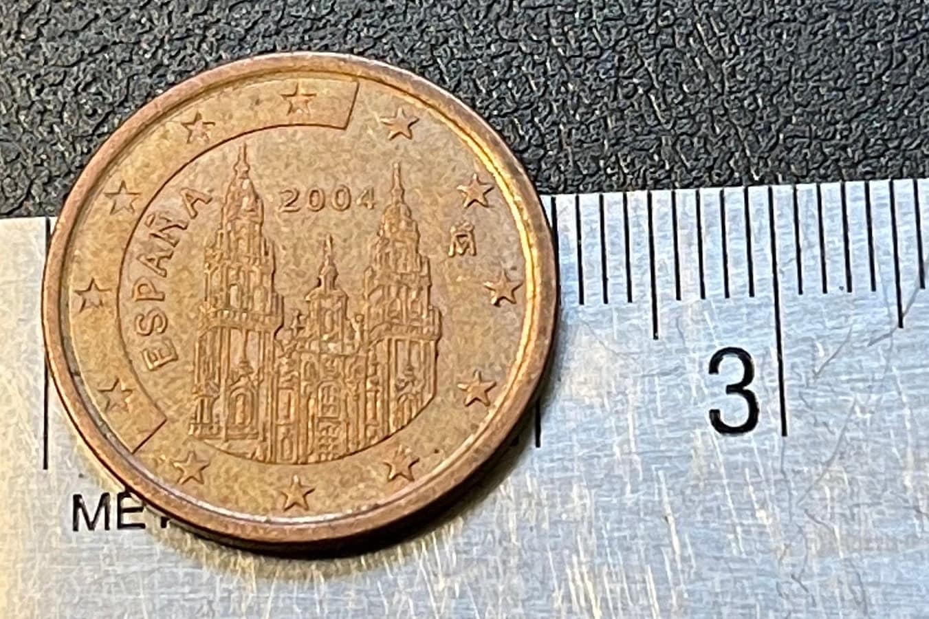 Cathedral Santiago de Compostela Spain Authentic 5 Cents Coin Money for Jewelry and Craft Making