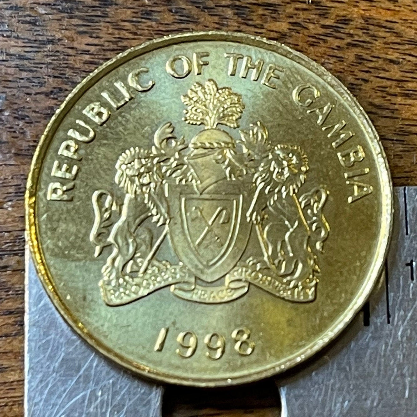 Double-Spurred Francolin Gambia 10 Butut Authentic Coin Money for Jewelry and Craft Making