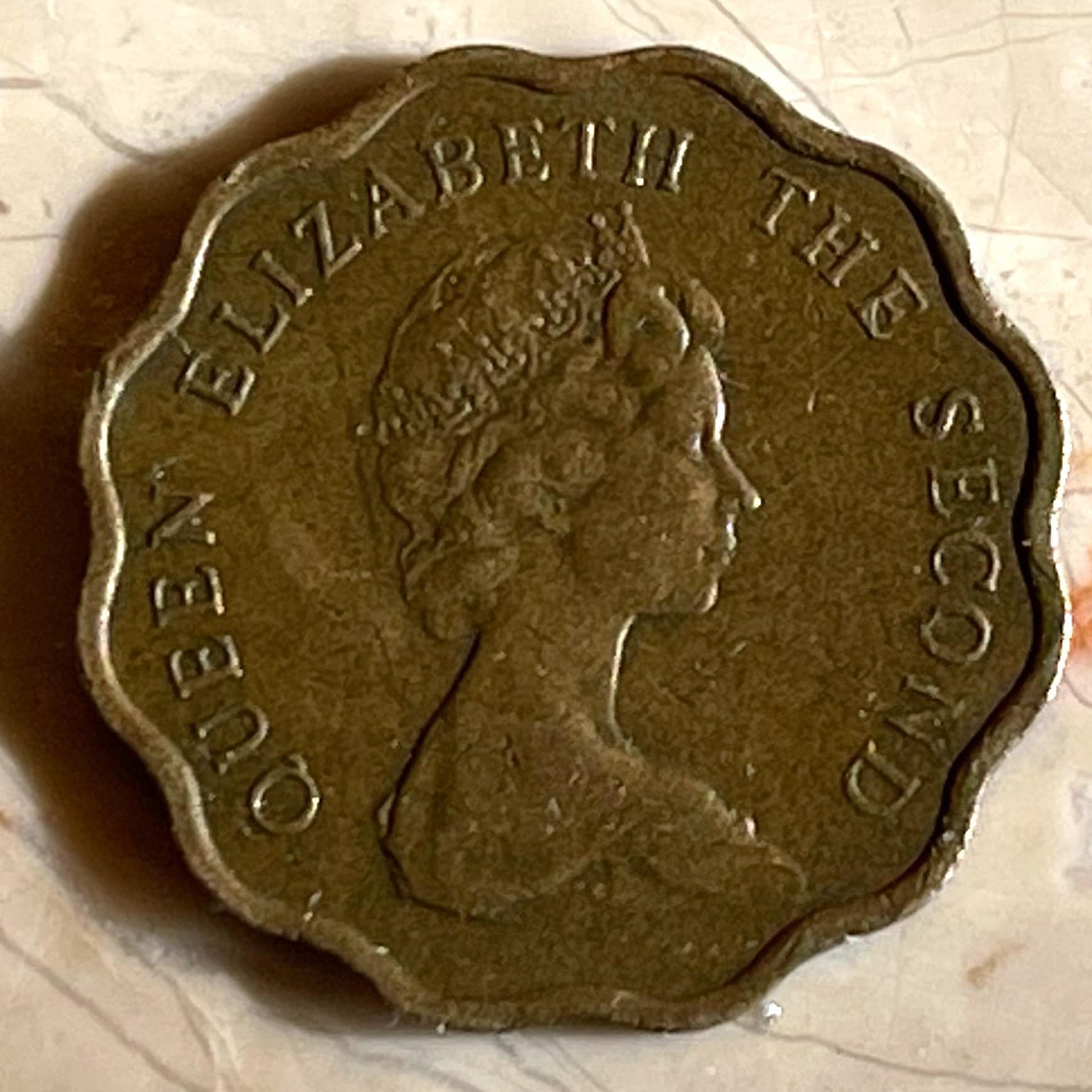 Hong Kong Scalloped Edge 20 Cents Authentic Coin Money for Jewelry and Craft Making
