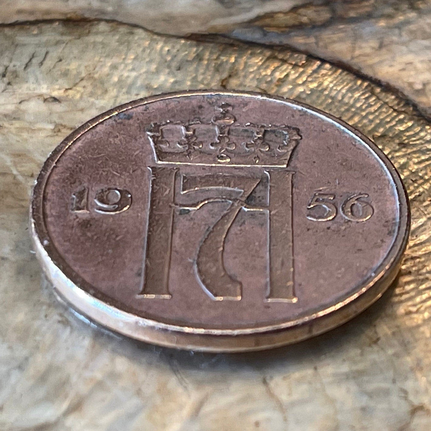 King Haakon 7 Monogram 5 Ore Norway Authentic Coin Money for Jewelry and Craft Making (Haakon VII)