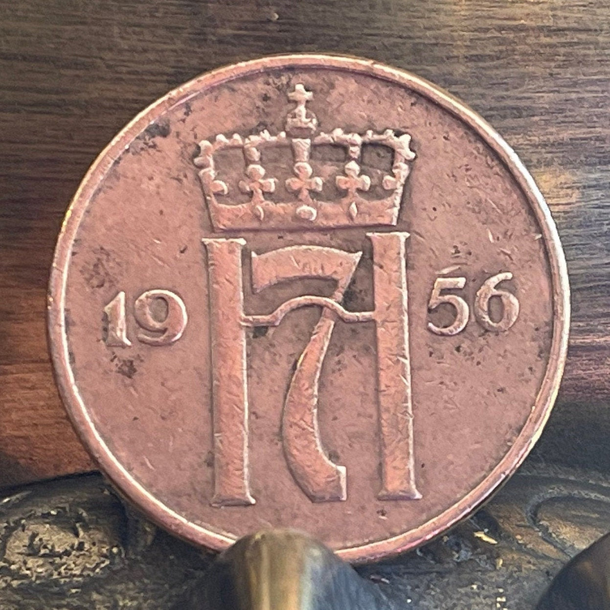 King Haakon 7 Monogram 5 Ore Norway Authentic Coin Money for Jewelry and Craft Making (Haakon VII)
