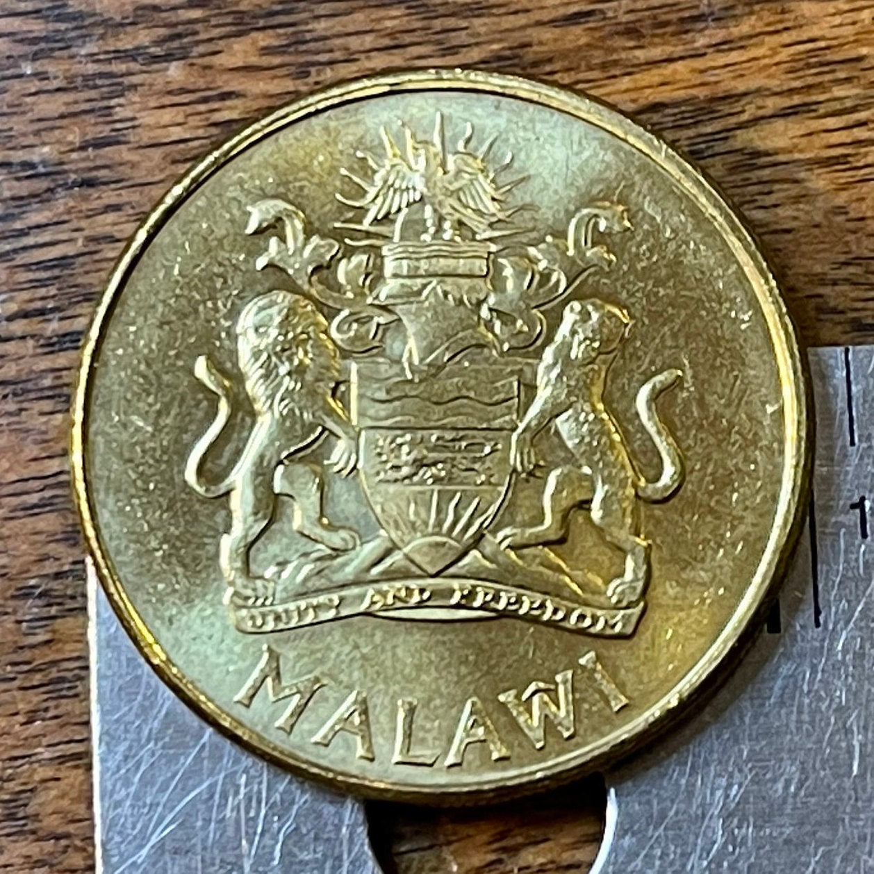 African Fish Eagle Malawi 1 Kwacha Authentic Coin Money for Jewelry and Craft Making