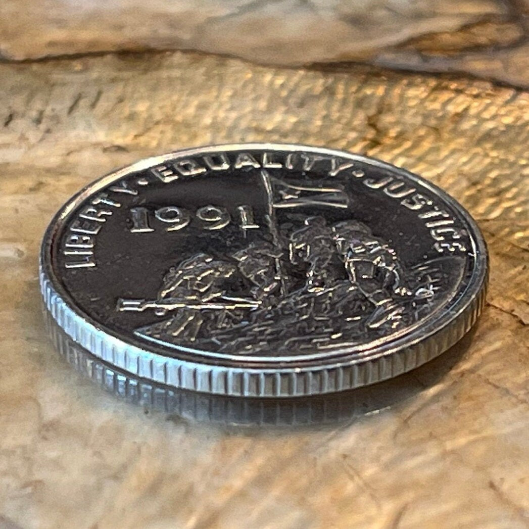 Somali Ostrich & Liberty/Equality/Justice Eritrea 10 Cents Authentic Coin Money for Jewelry and Craft Making