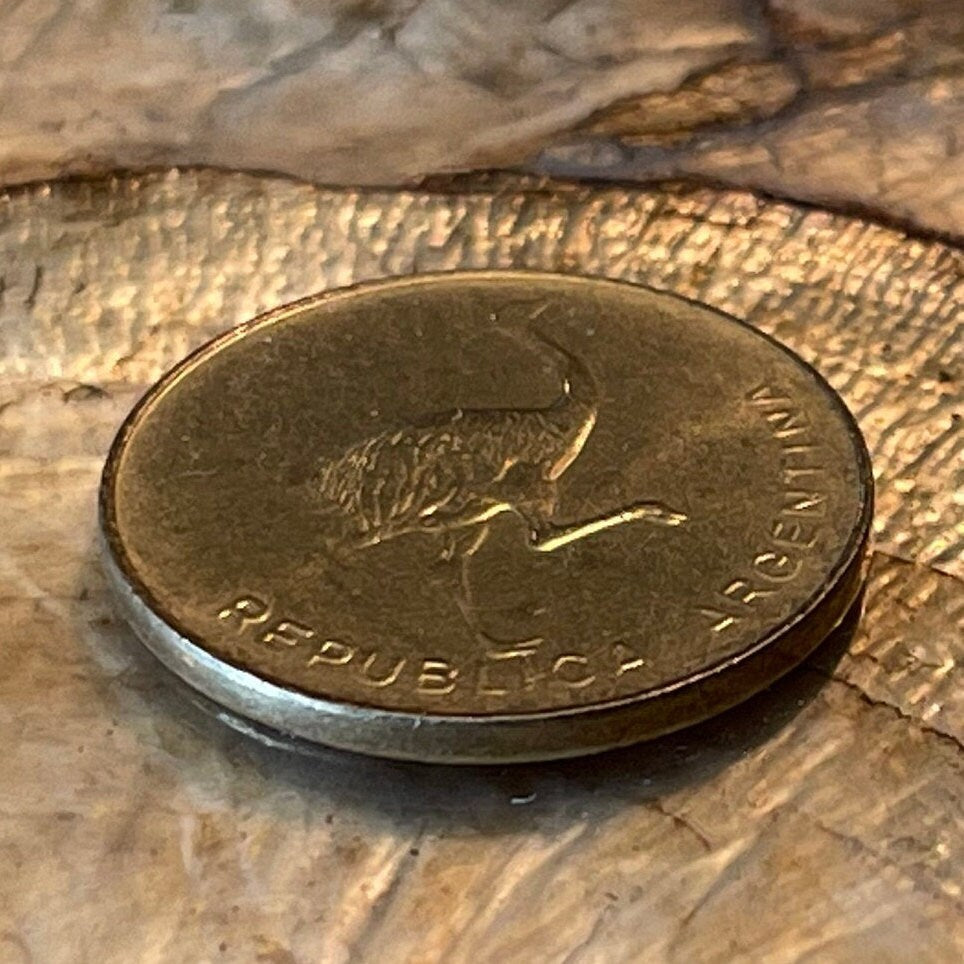 Greater Rhea Argentina 1 Centavo Authentic Coin Money for Jewelry and Craft Making 1987