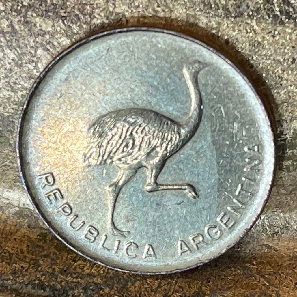 Greater Rhea Argentina 1 Centavo Authentic Coin Money for Jewelry and Craft Making 1987