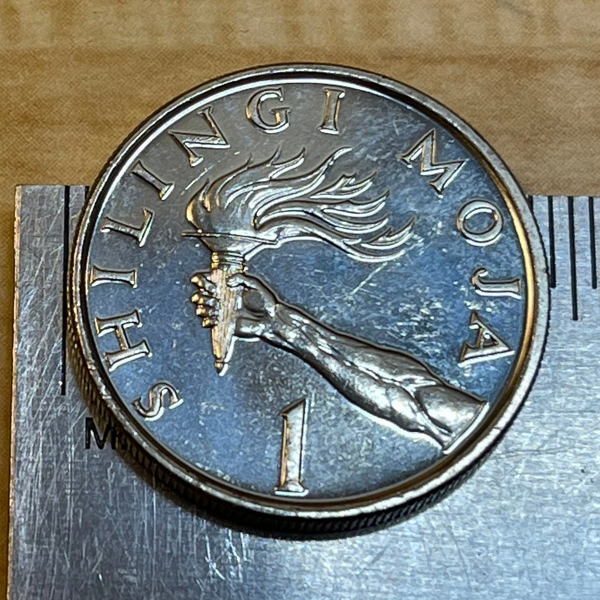 President Mwinyi & Uhuru Torch 1 Shilingi Tanzania Authentic Coin Money for Jewelry and Craft Making (Torch of Freedom)