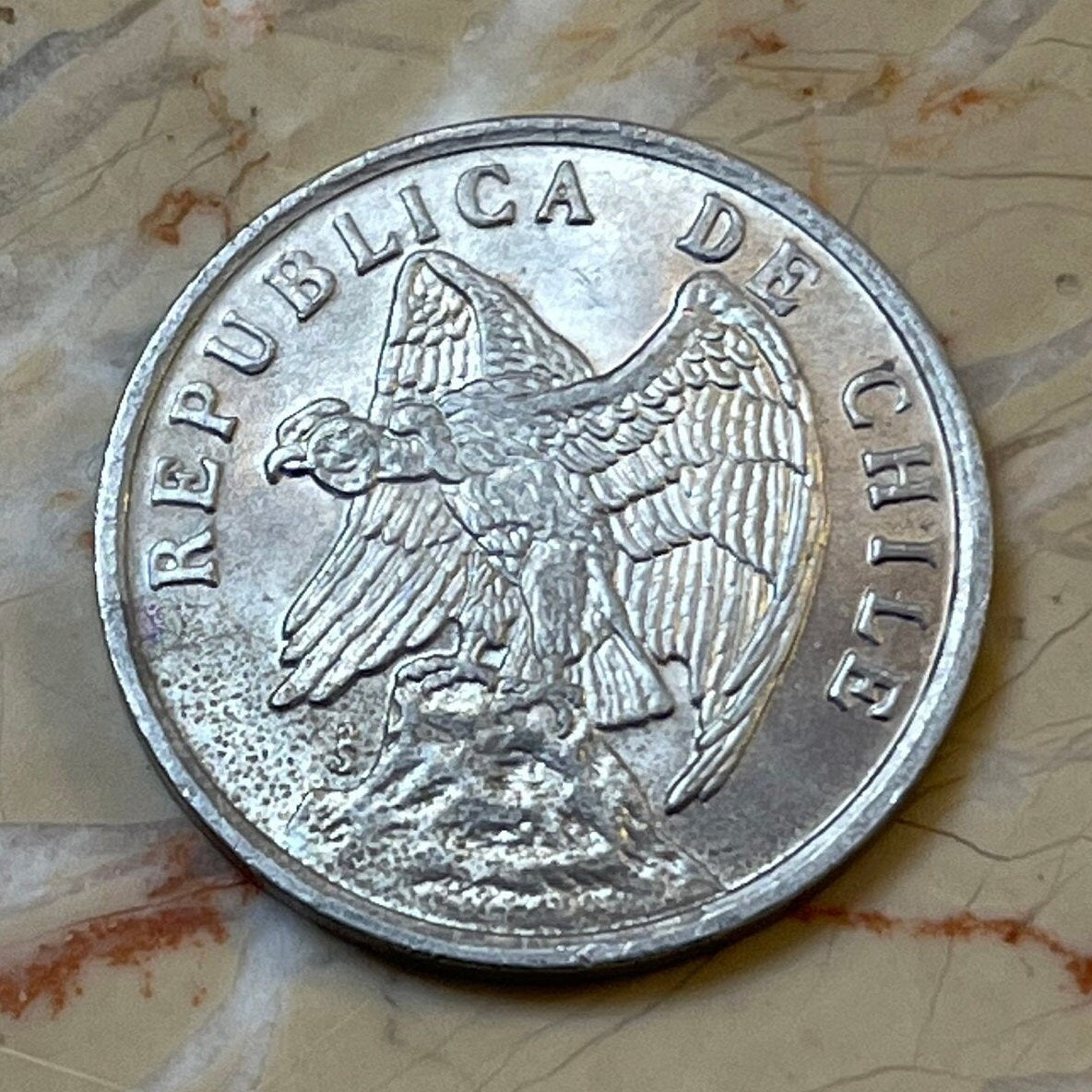 Andean Condor 1 Centavo Chile Authentic Coin Money for Jewelry and Craft Making