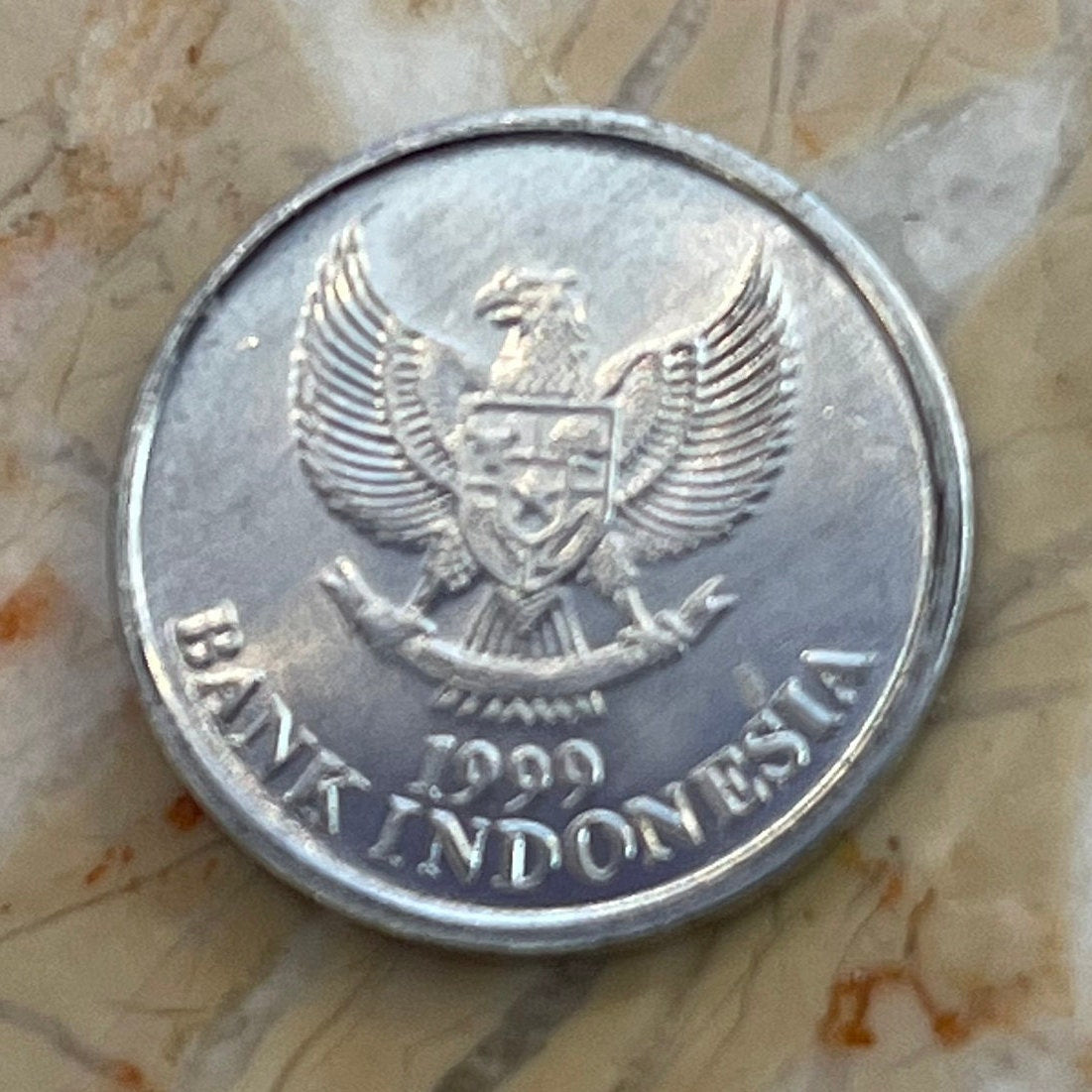 Garuda & Black-naped Oriole Indonesia 50 Rupiah Authentic Coin Money for Jewelry and Craft Making
