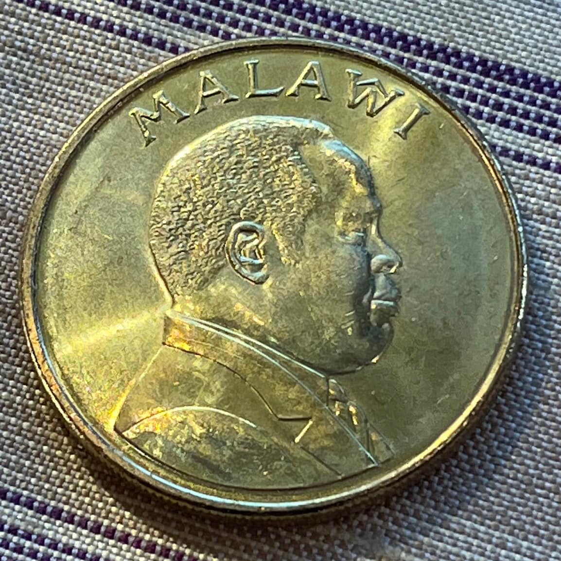 Fish Eagle & President Muluzi Malawi 1 Kwacha Authentic Coin Money for Jewelry and Craft Making (President Bakili Muluzi)