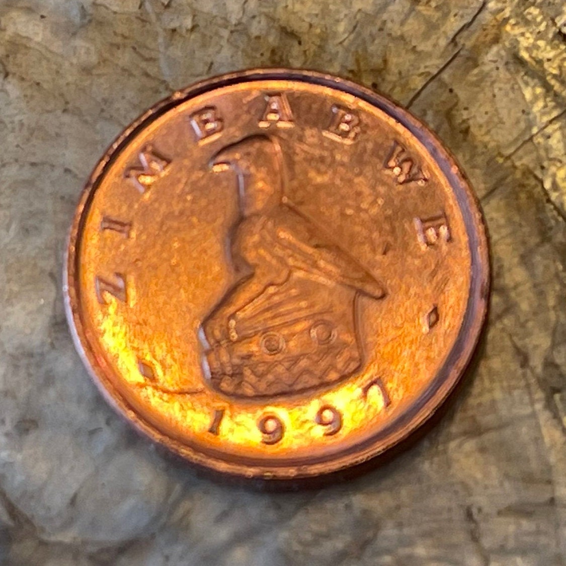 Great Zimbabwe Bird 1 Cent Bacheleur Eagle Authentic Coin Money for Jewelry and Craft Making