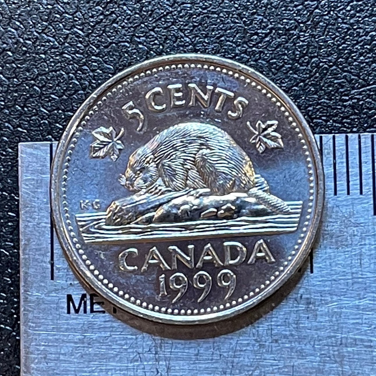 Beaver & Queen Elizabeth Canada 5 Cents Authentic Coin Money for Jewelry and Craft Making