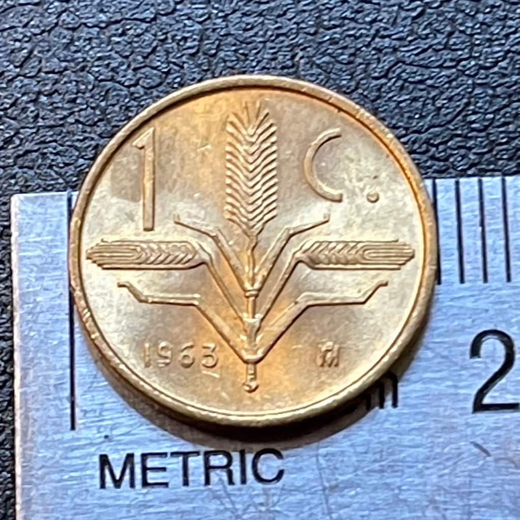 Eagle w/Snake & Wheat 1 Centavo Mexico Authentic Coin Money for Jewelry and Craft Making