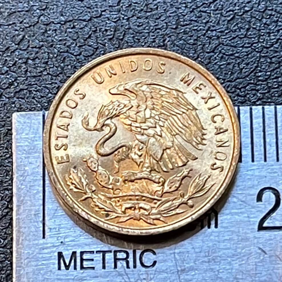 Wheat Ears & Eagle w/Snake 1 Centavo Mexico Authentic Coin Money for Jewelry and Craft Making
