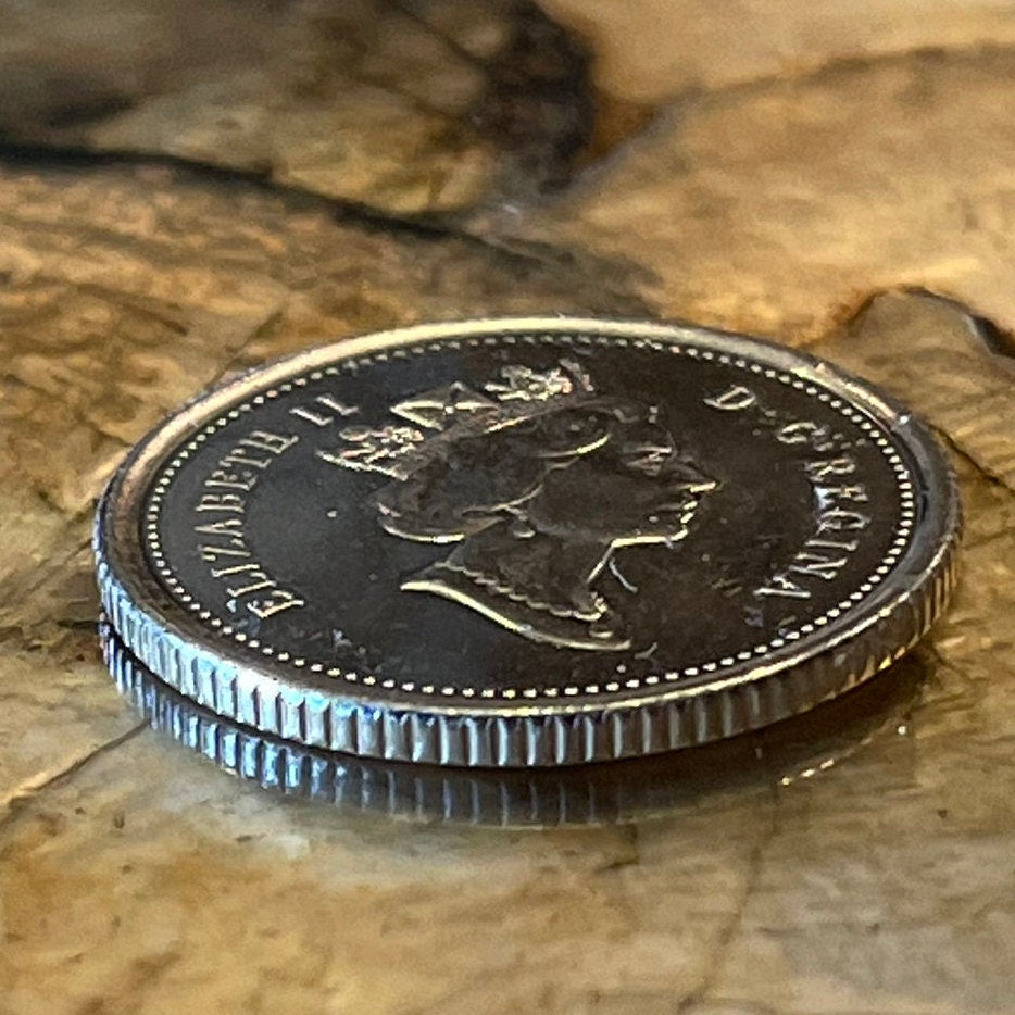 Bluenose Schooner & Queen Elizabeth Canada Ship 10 Cents Dime Authentic Coin Money for Jewelry and Craft Making