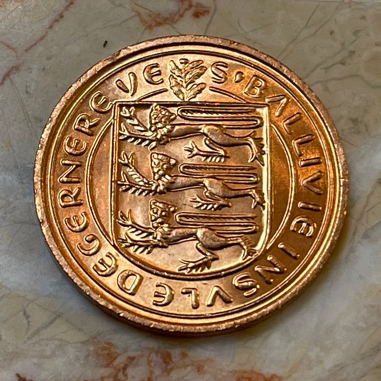 Sark Windmill 2 Pence Guernsey Authentic Coin Money for Jewelry and Craft Making