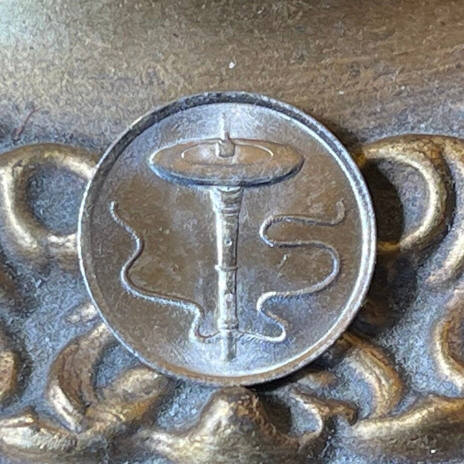 Gasing Spinning-Top Malaysia 5 Sen Authentic Coin Money for Jewelry and Craft Making