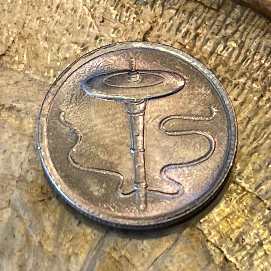Gasing Spinning-Top Malaysia 5 Sen Authentic Coin Money for Jewelry and Craft Making