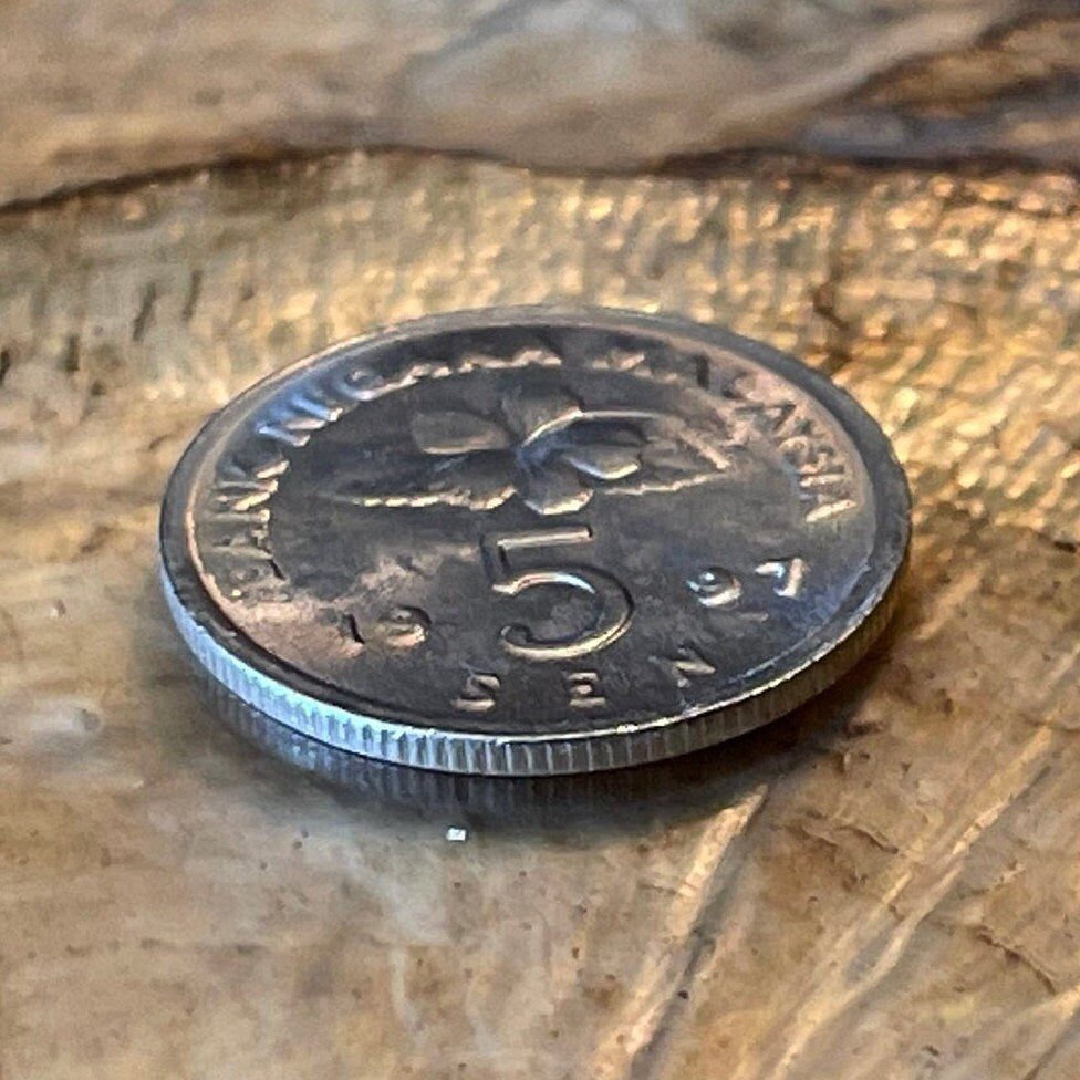 Gasing Spinning-Top Malaysia 5 Sen Authentic Coin Money for Jewelry and Craft Making