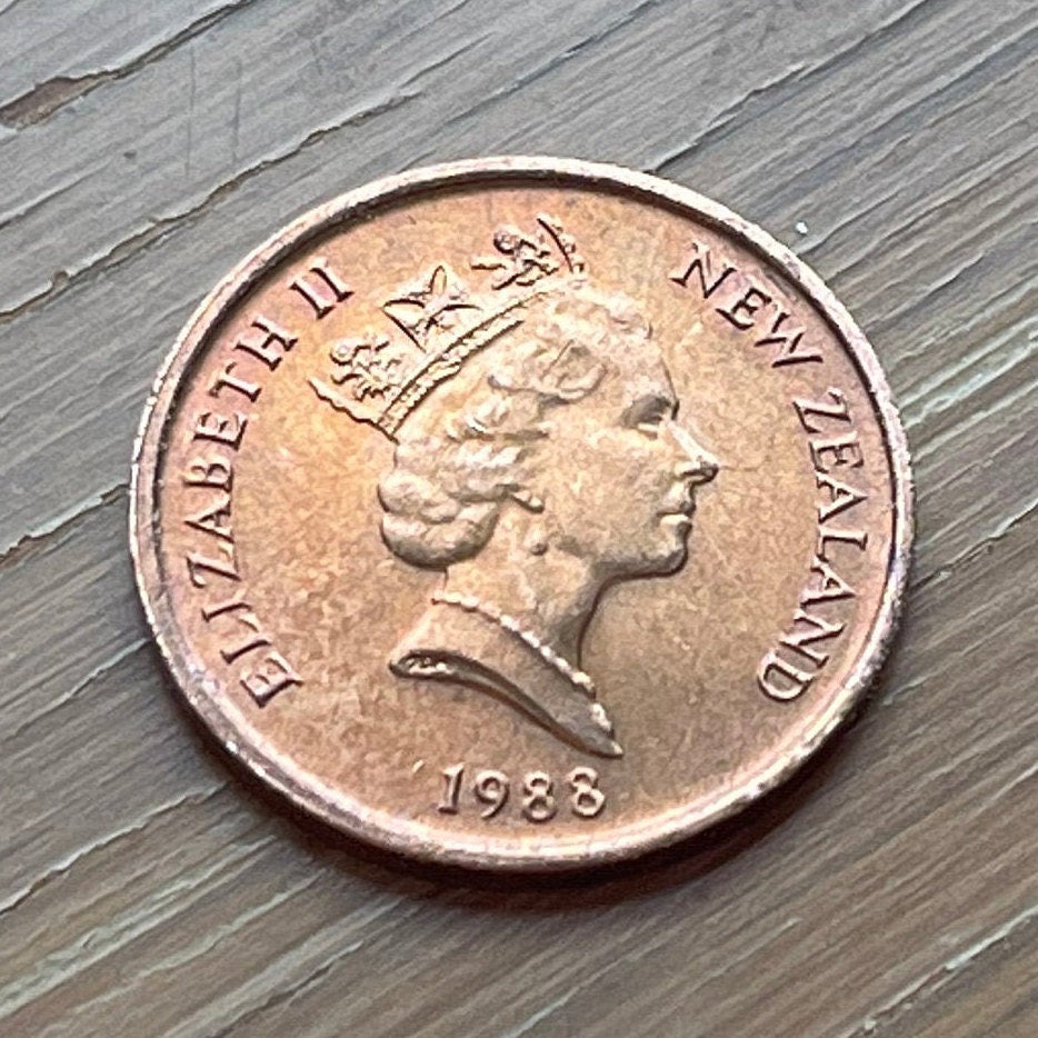 Silver Tree Fern New Zealand 1 Cent Authentic Coin Money for Jewelry and Craft Making