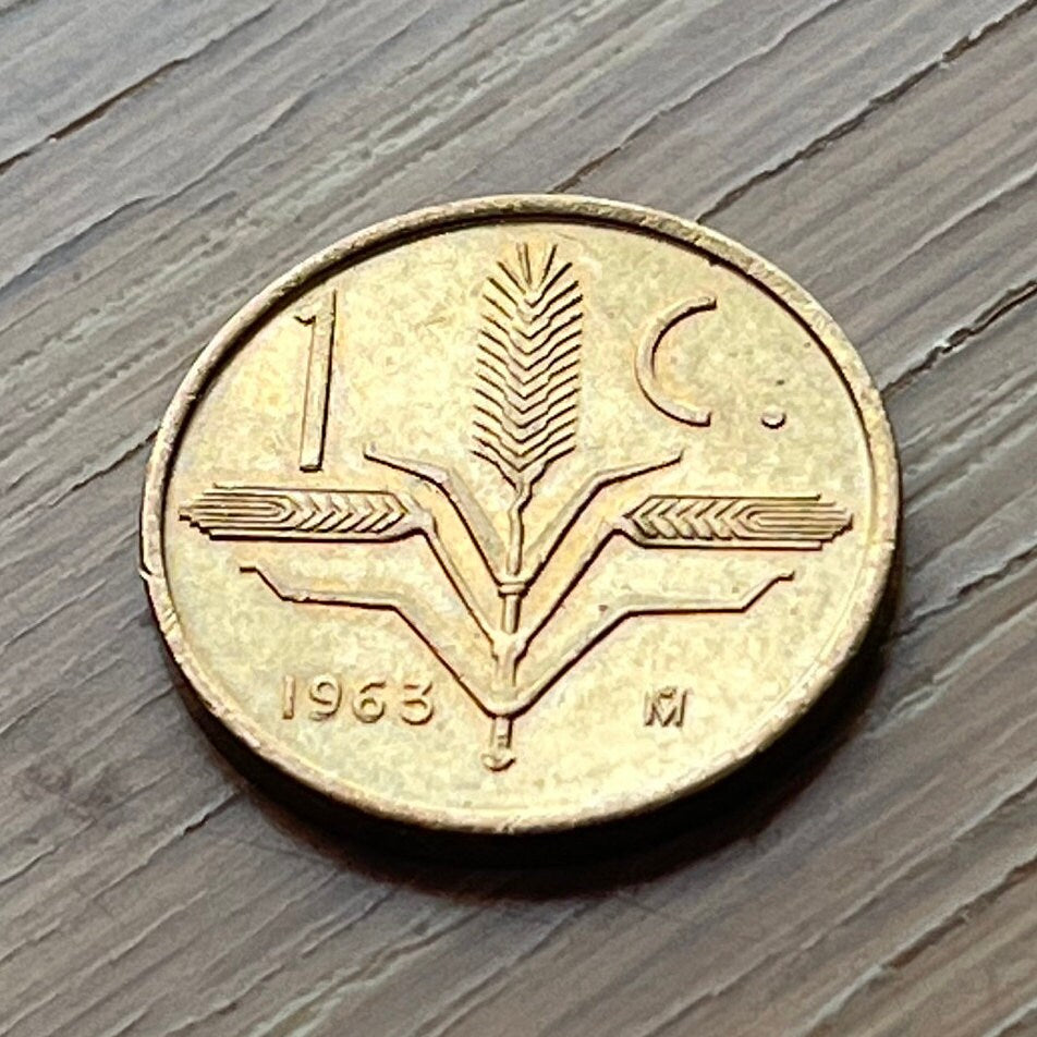 Eagle w/Snake & Wheat 1 Centavo Mexico Authentic Coin Money for Jewelry and Craft Making