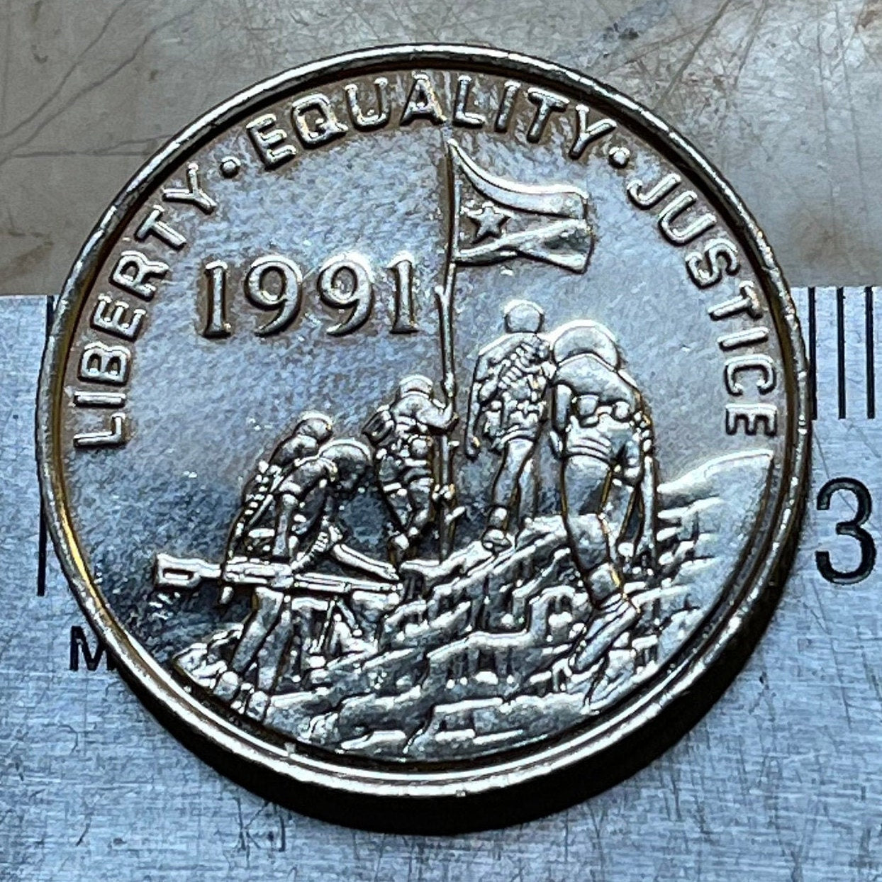 Elephant with Baby & Liberty Equality Justice 100 Cents Eritrea Authentic Coin Money for Jewelry and Craft Making