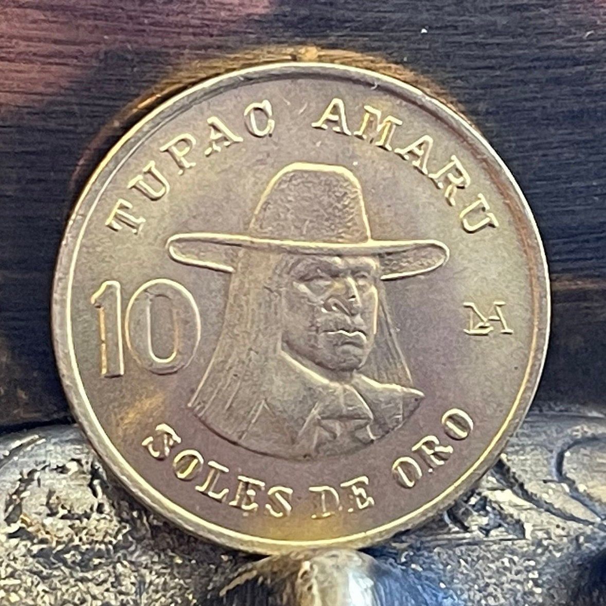 Revolutionary Tupac Amaru II 10 Soles Peru Authentic Coin Money for Jewelry and Craft Making (Indigenous Leader)