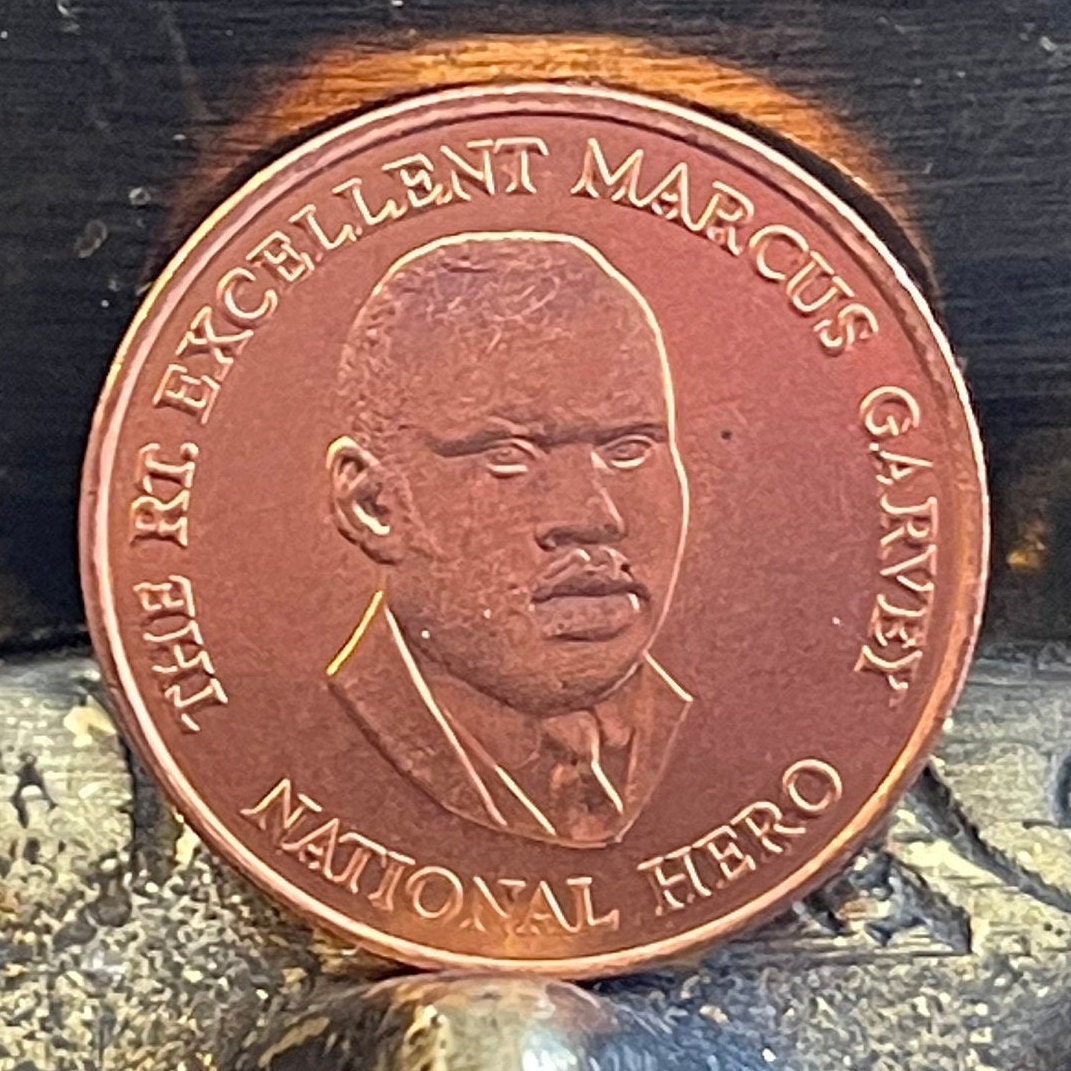 Marcus Garvey Jamaica 25 Cents Authentic Coin Money for Jewelry and Crafts Making (Pan-African) (Black Power) BLM