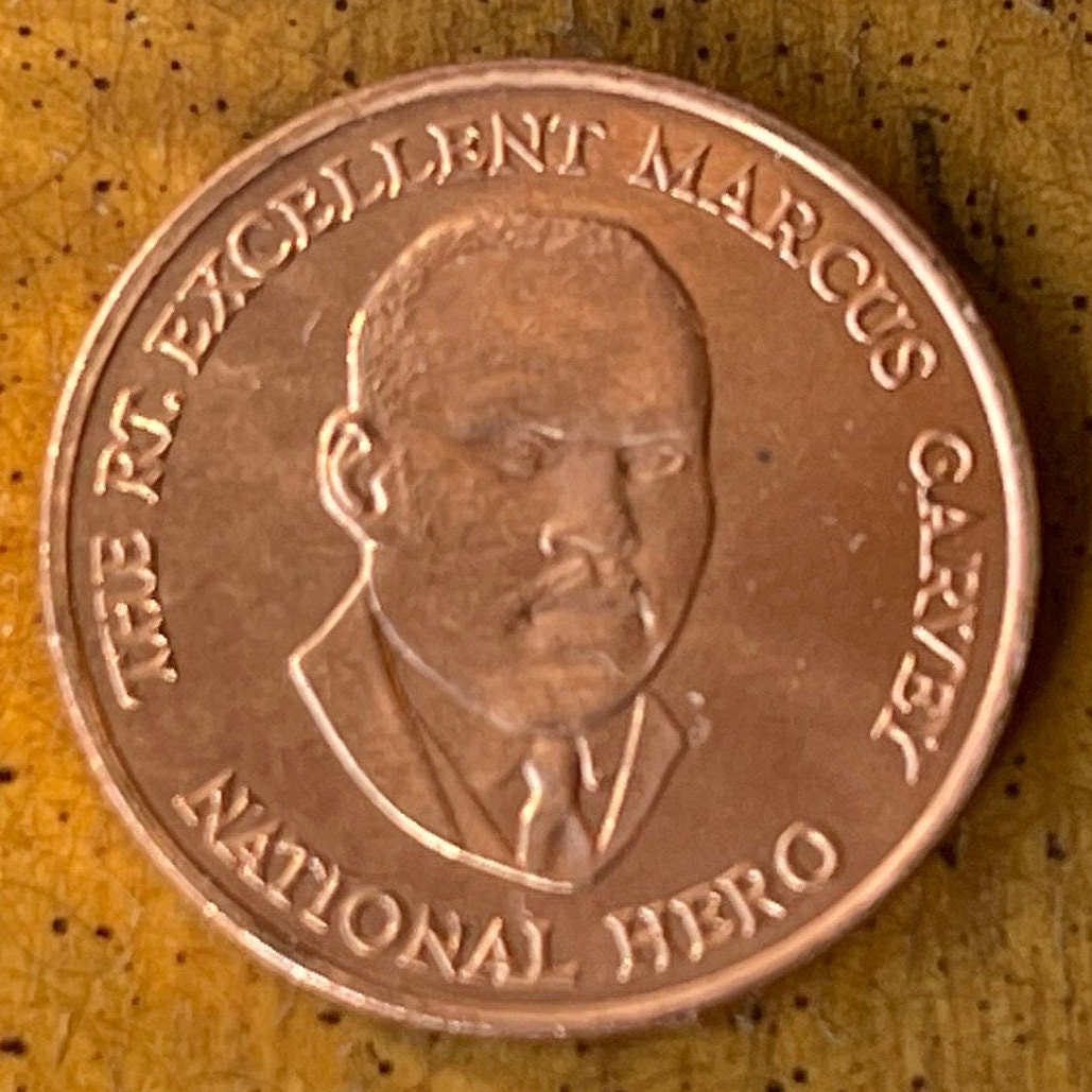 Marcus Garvey Jamaica 25 Cents Authentic Coin Money for Jewelry and Crafts Making (Pan-African) (Black Power) BLM