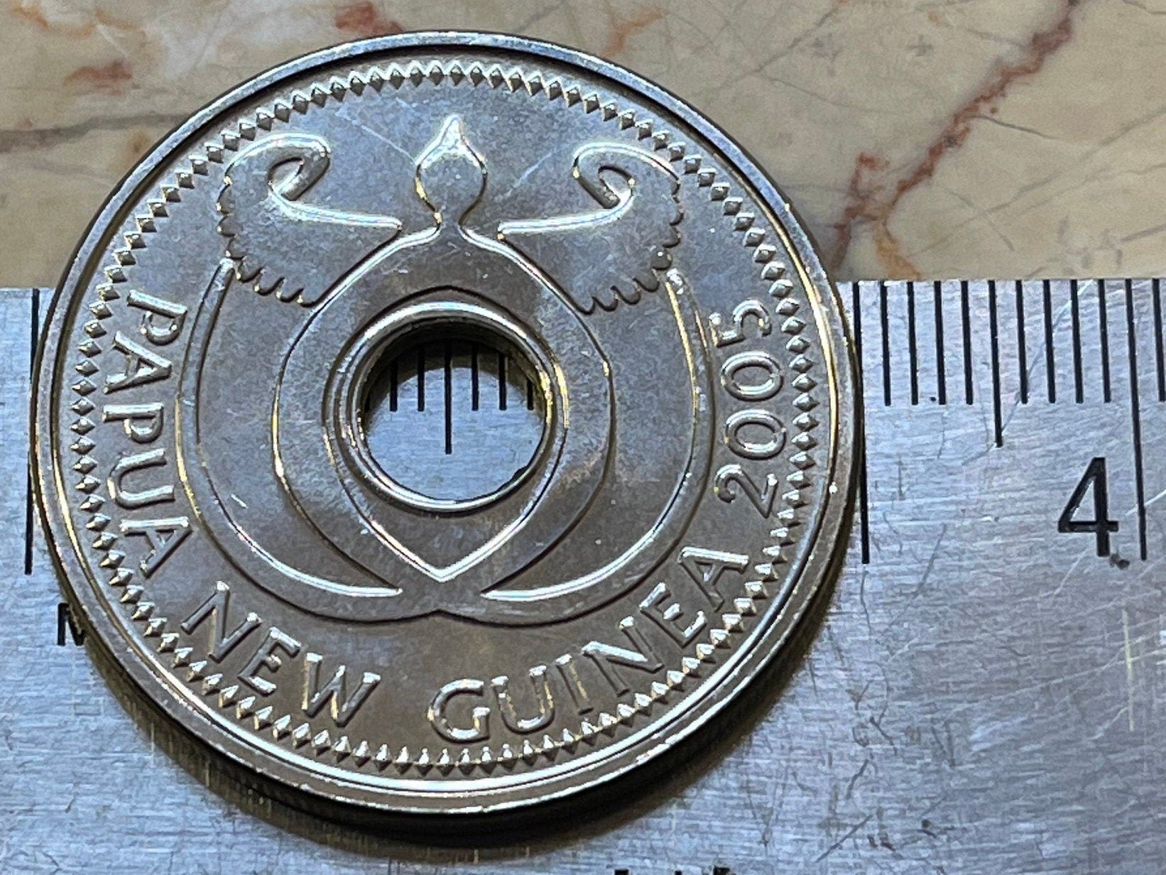 New Guinea Crocodiles 1 Kina Papua New Guinea Authentic Coin Money for Jewelry and Craft Making