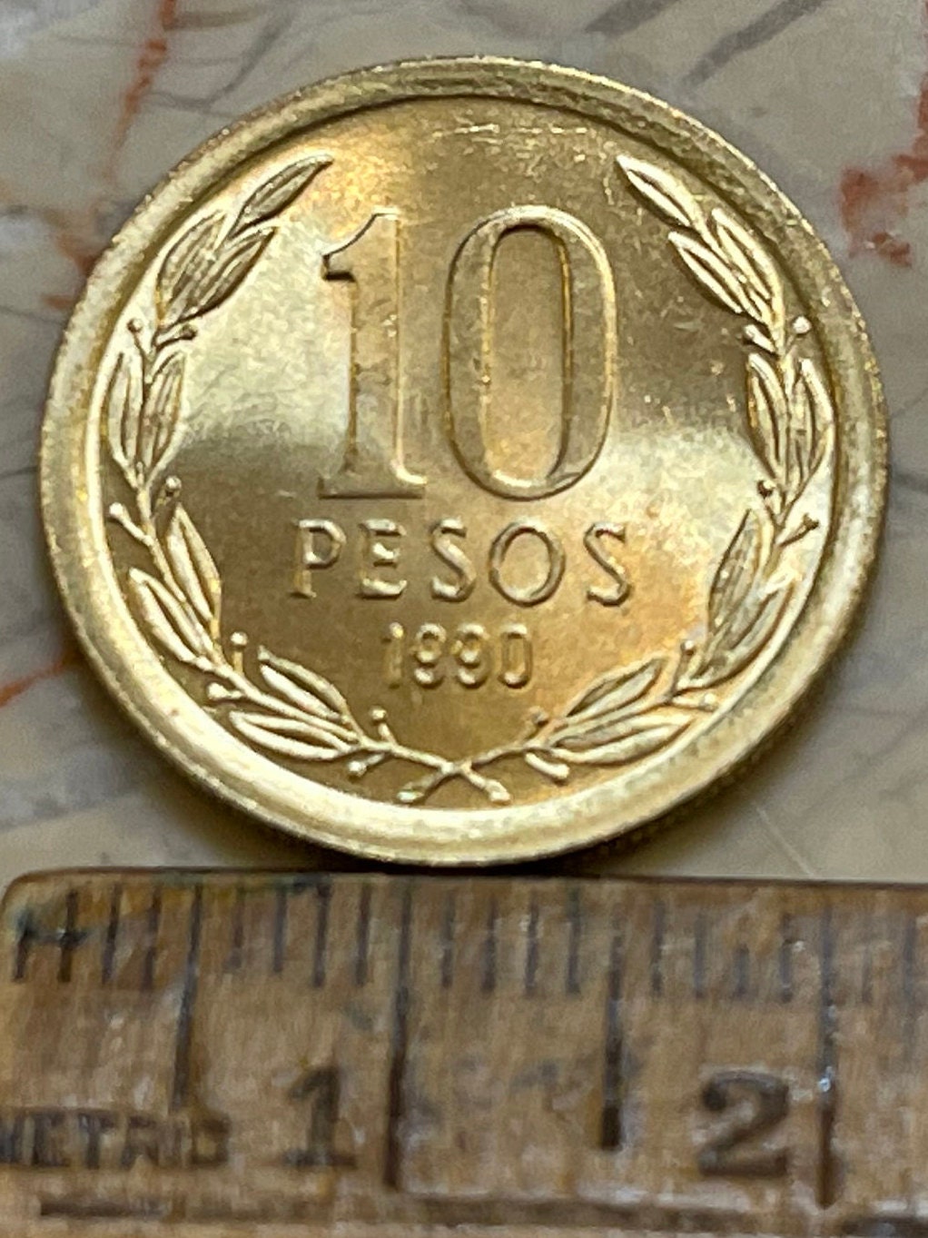 Angel of Counter-Revolution 10 Pesos Chile Authentic Coin Money for Jewelry and Craft Making (1973 Coup d'Etat)