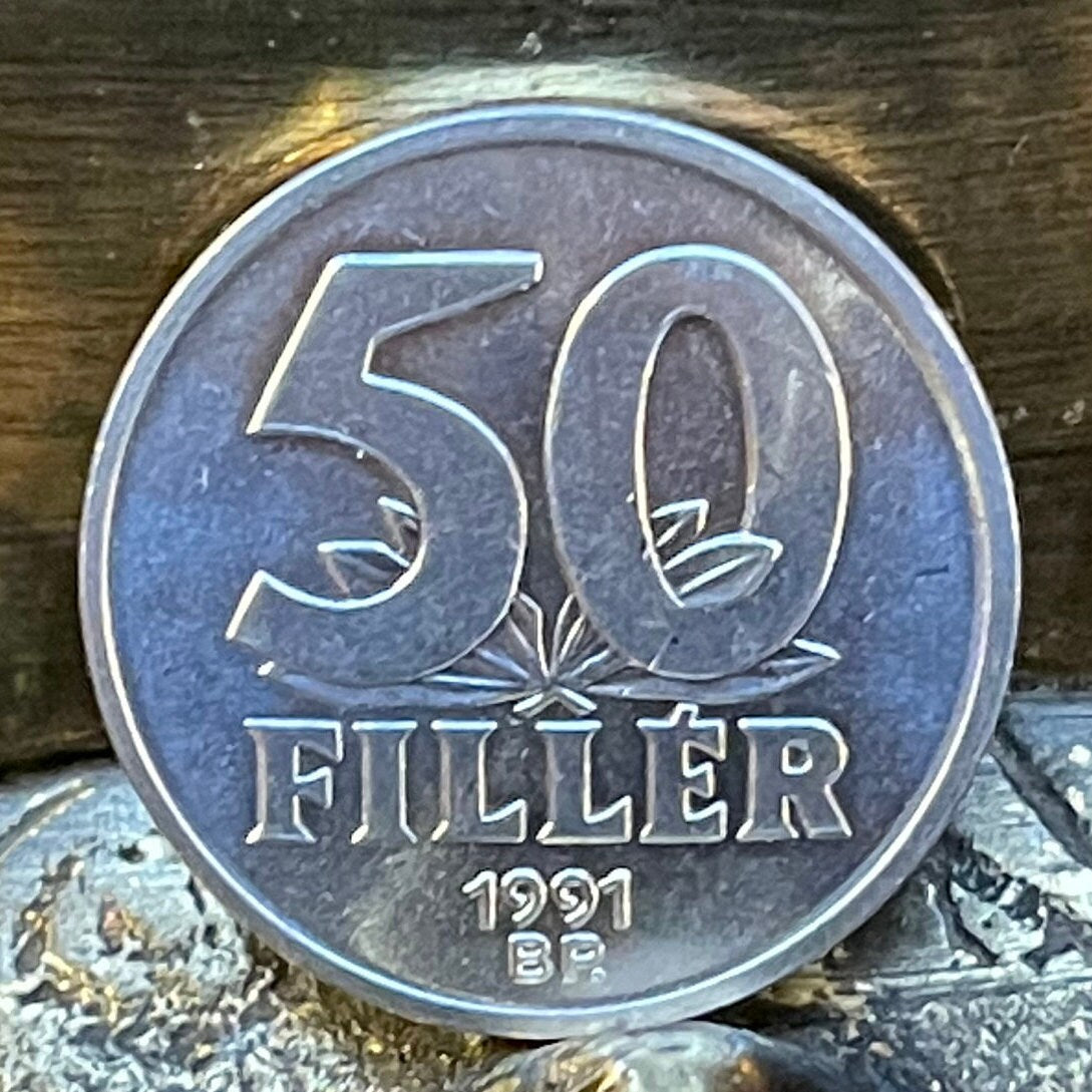Elizabeth Bridge Hungary 50 Filler Authentic Coin Money for Jewelry and Craft Making (Elisabeth Bridge or Erzsébet Bridge) Budapest
