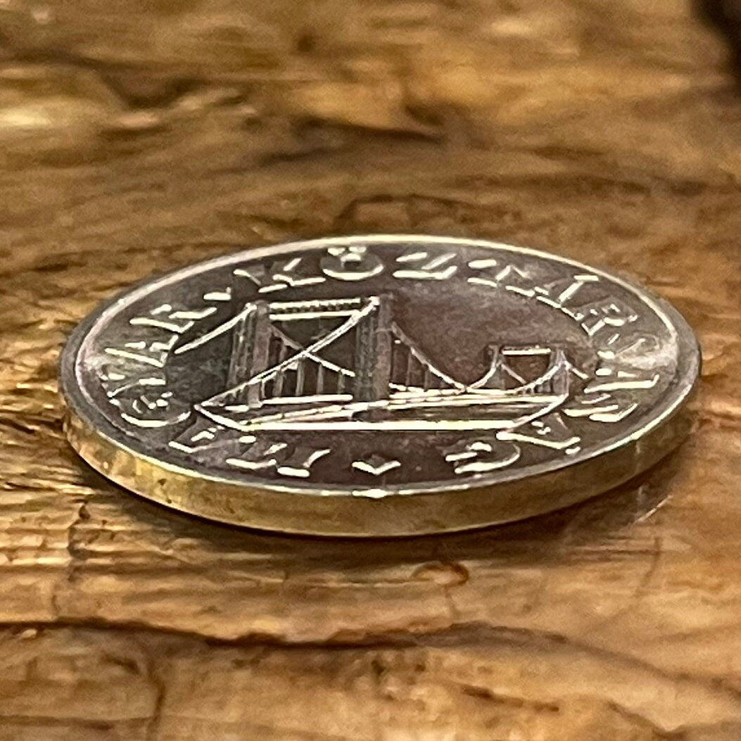 Elizabeth Bridge Hungary 50 Filler Authentic Coin Money for Jewelry and Craft Making (Elisabeth Bridge or Erzsébet Bridge) Budapest