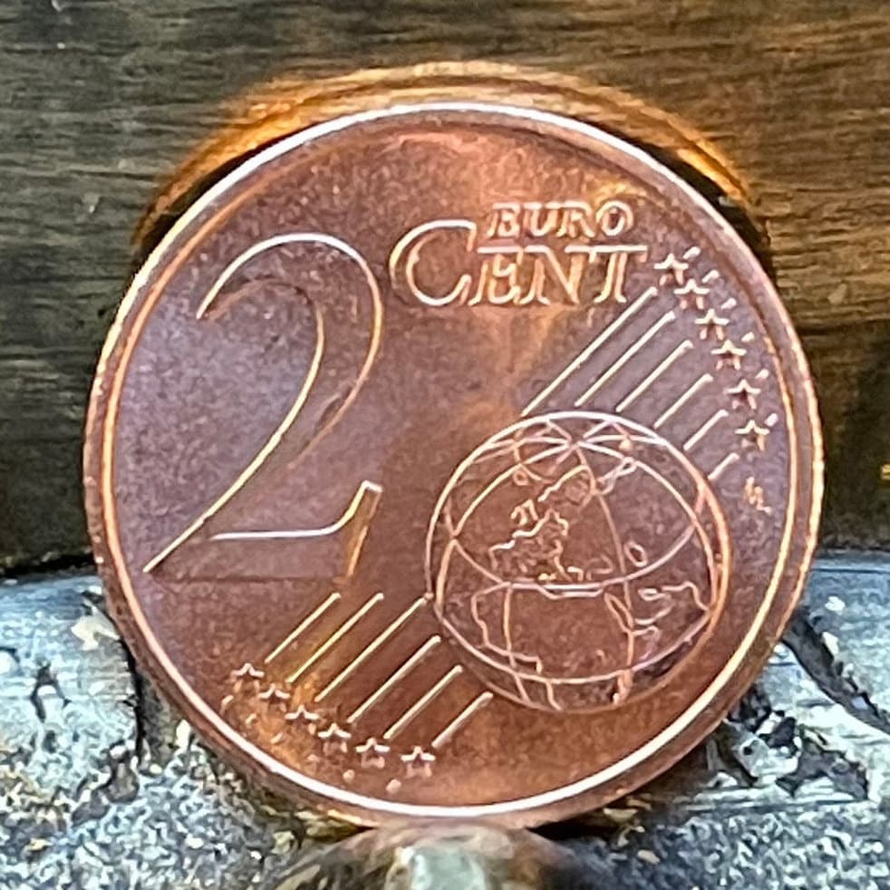 Mole Antonelliana Italy 2 Euro Cents Authentic Coin Money for Jewelry and Craft Making (Turin) Nietzsche Zarathustra
