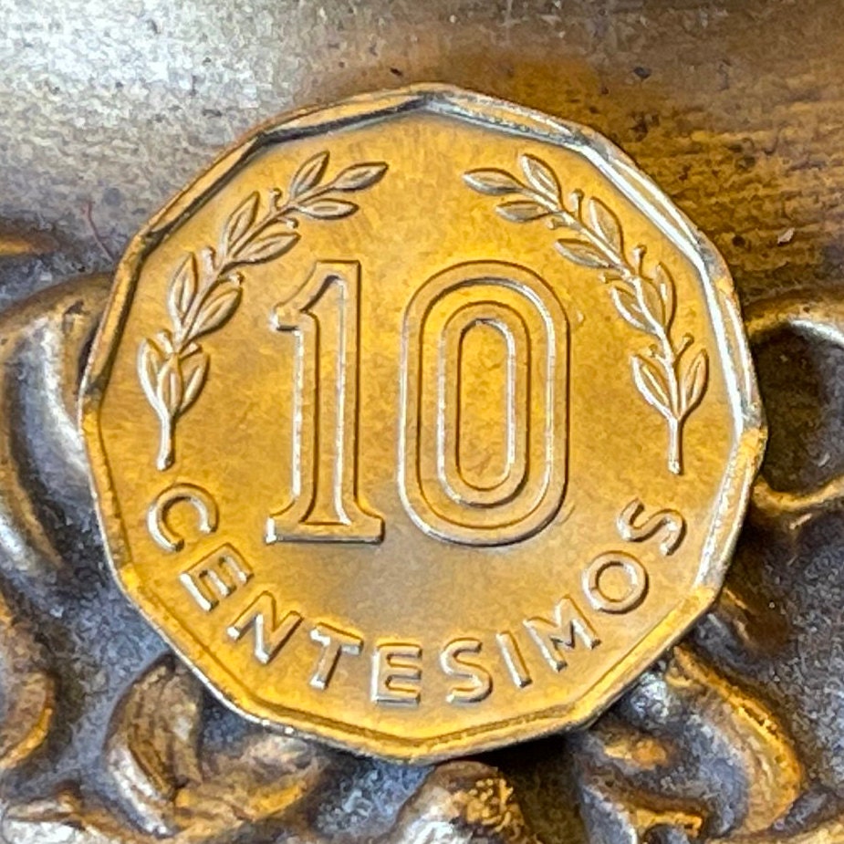 Horse of Liberty 10 Centesimos Uruguay Authentic Coin Money for Jewelry and Craft Making