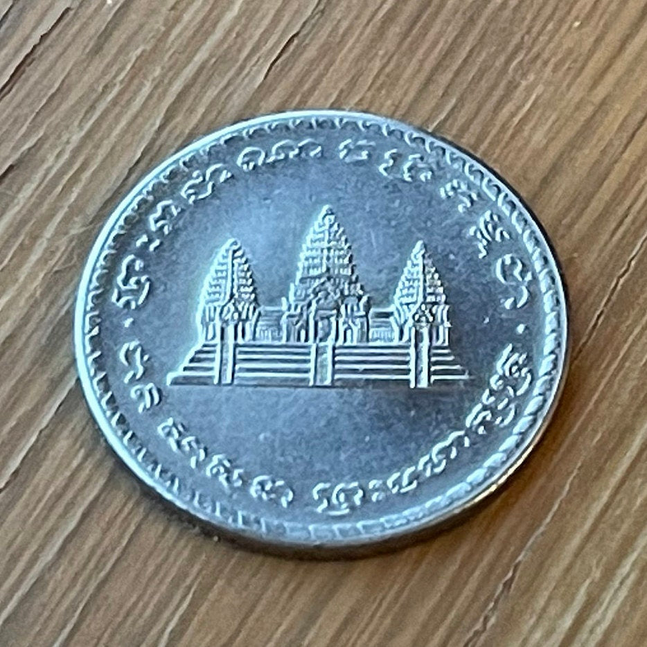 Angkor Wat 100 Riels Cambodia Authentic Coin Money for Jewelry and Craft Making (Buddhist Temple)