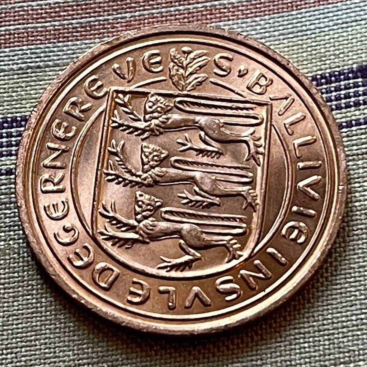 Sark Windmill 2 Pence Guernsey Authentic Coin Money for Jewelry and Craft Making