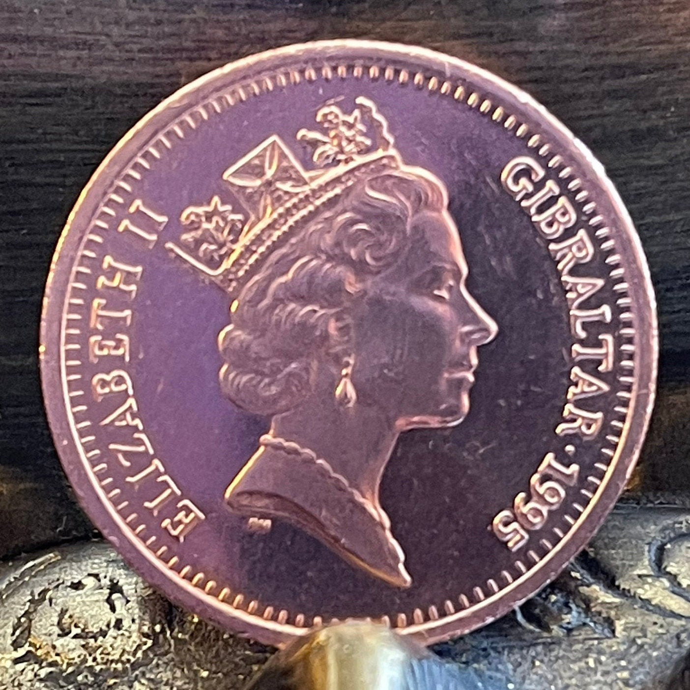 Europa Point Lighthouse Gibraltar 2 Pence Authentic Coin Money for Jewelry and Craft Making
