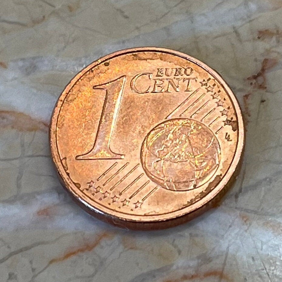 Castel del Monte Italy 1 Euro Cent Authentic Coin Money for Jewelry and Craft Making