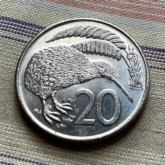 Kiwi 20 Cents New Zealand Authentic Coin Charm for Jewelry and Craft Making